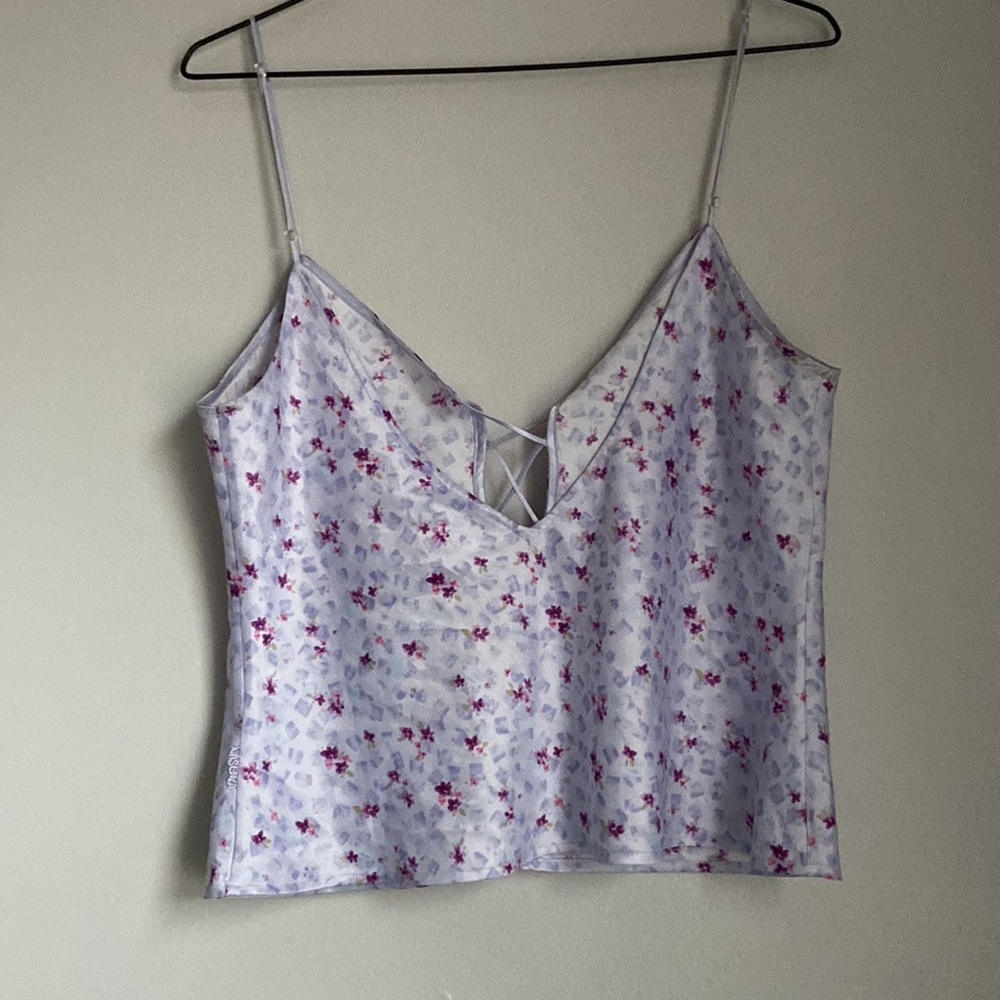 Lavender Satin Tank Top - Picture 3 of 6